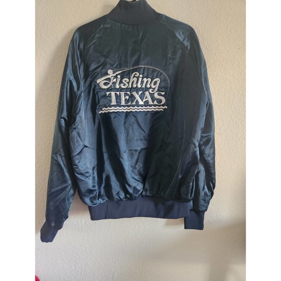 Vintage Lee Western 90s "Fishing Texas" Bomber size 42 (L) - Picture 9 of 11